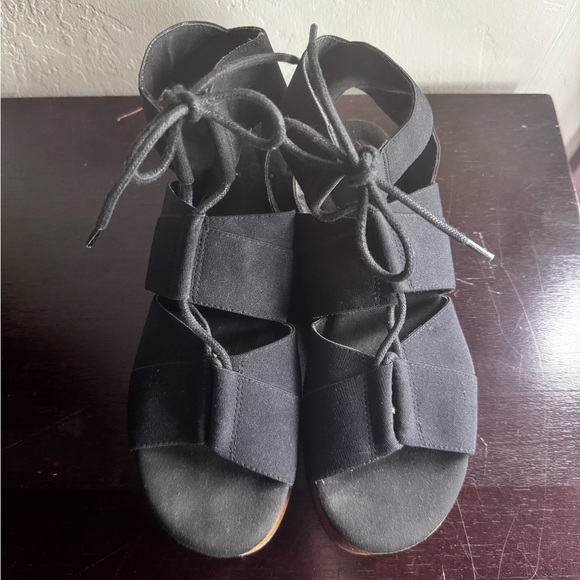 Kelsi Dagger Brooklyn Decatur Platform Sandals in Black Stretch - Picture 8 of 8